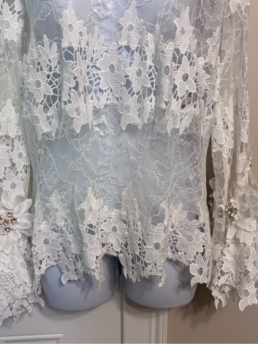 Boston Proper Lace Top - Picture 2 of 8
